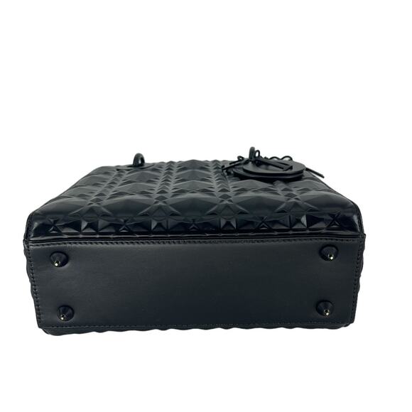 Dior My ABCDior Lady Dior Bag Diamond Motif Cannage Calfskin Small - Black - Picture 9 of 16